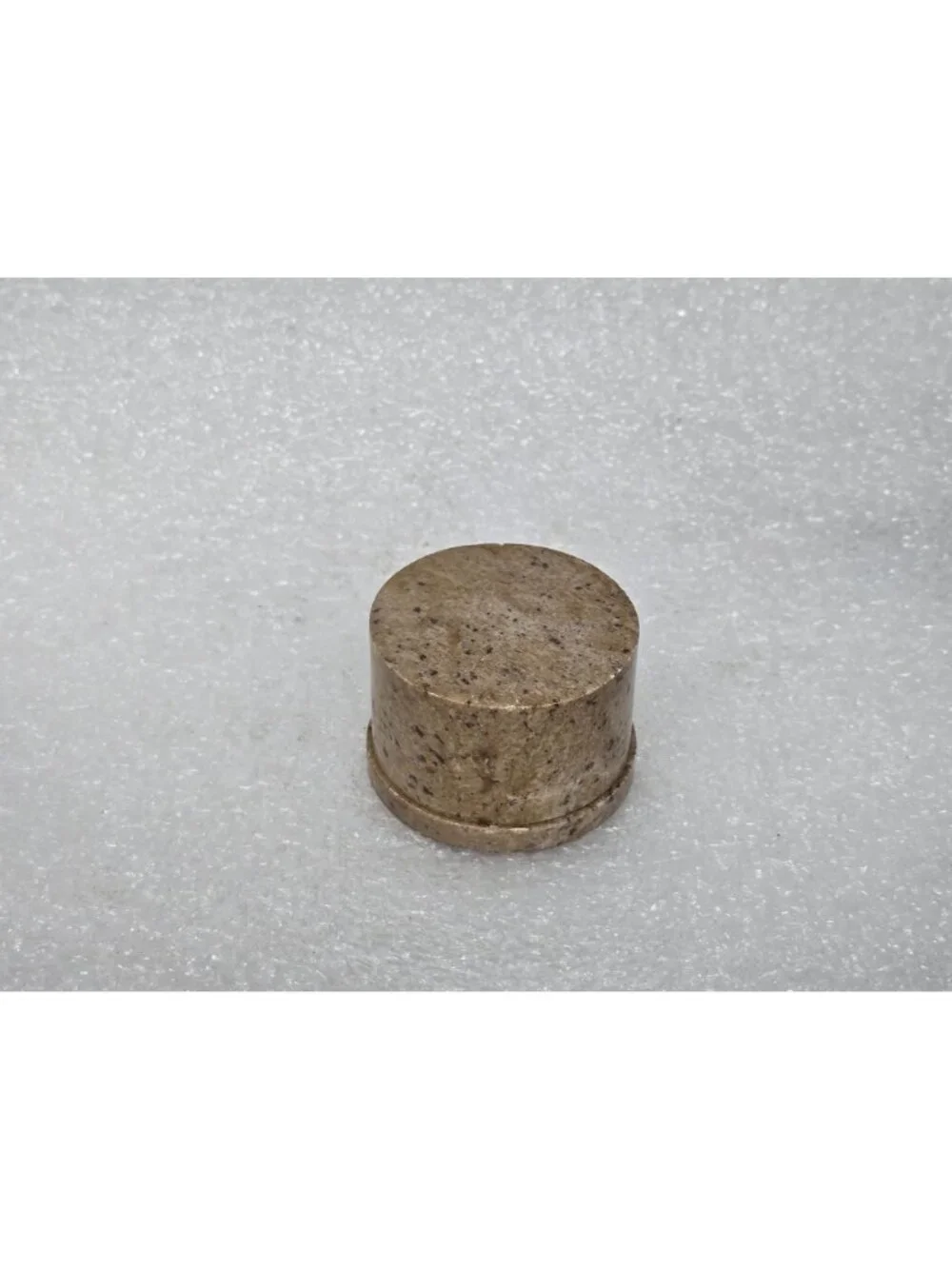 Handcrafted Soapstone Round Trinket Box Mother of Pearl Floral Inlay Design
